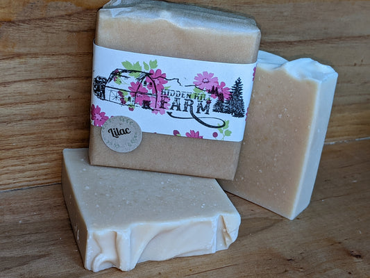 Lilac scented goat milk soap